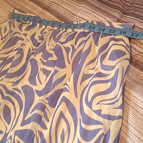 1. State 2pc Halter Tie Back Top & Ruffle Tiered Skirt Blue White Floral Wmns L - Picture 11 of 15